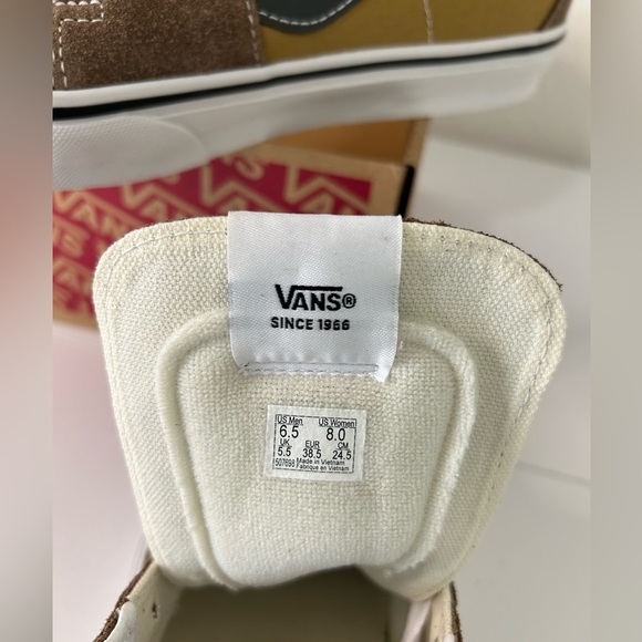 Vans Sk8 Hi Pop Brown Multi Canvas Suede Mens Size 6.5 Womens 8 - Picture 8 of 9